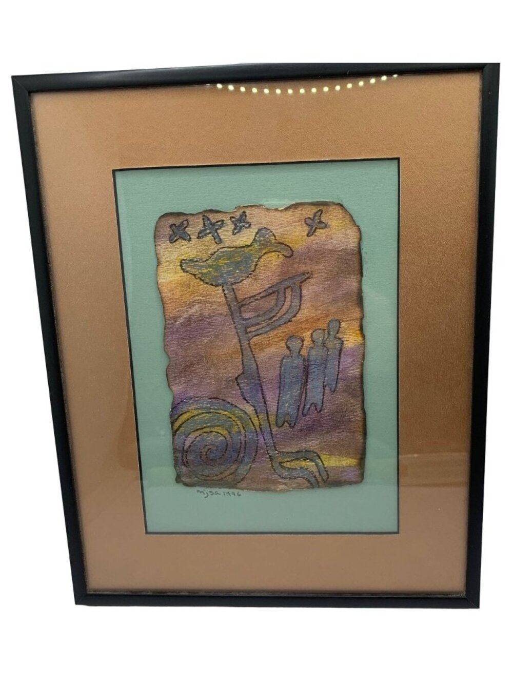 Petroglyphs Revisited Original Watercolour by M J St Amand 1996
